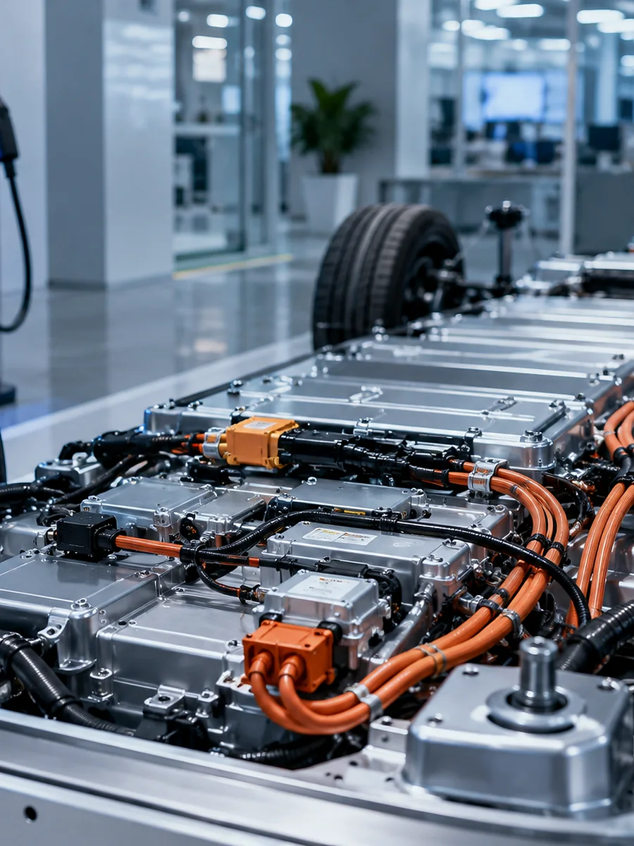 Electric vehicle charging and high voltage wiring harness application