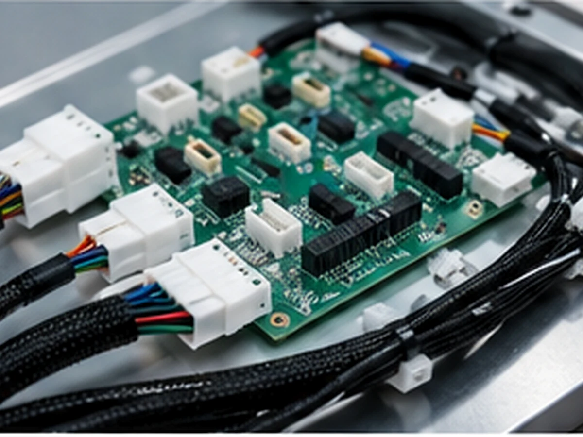 PCB-to-wire electronic wiring harness