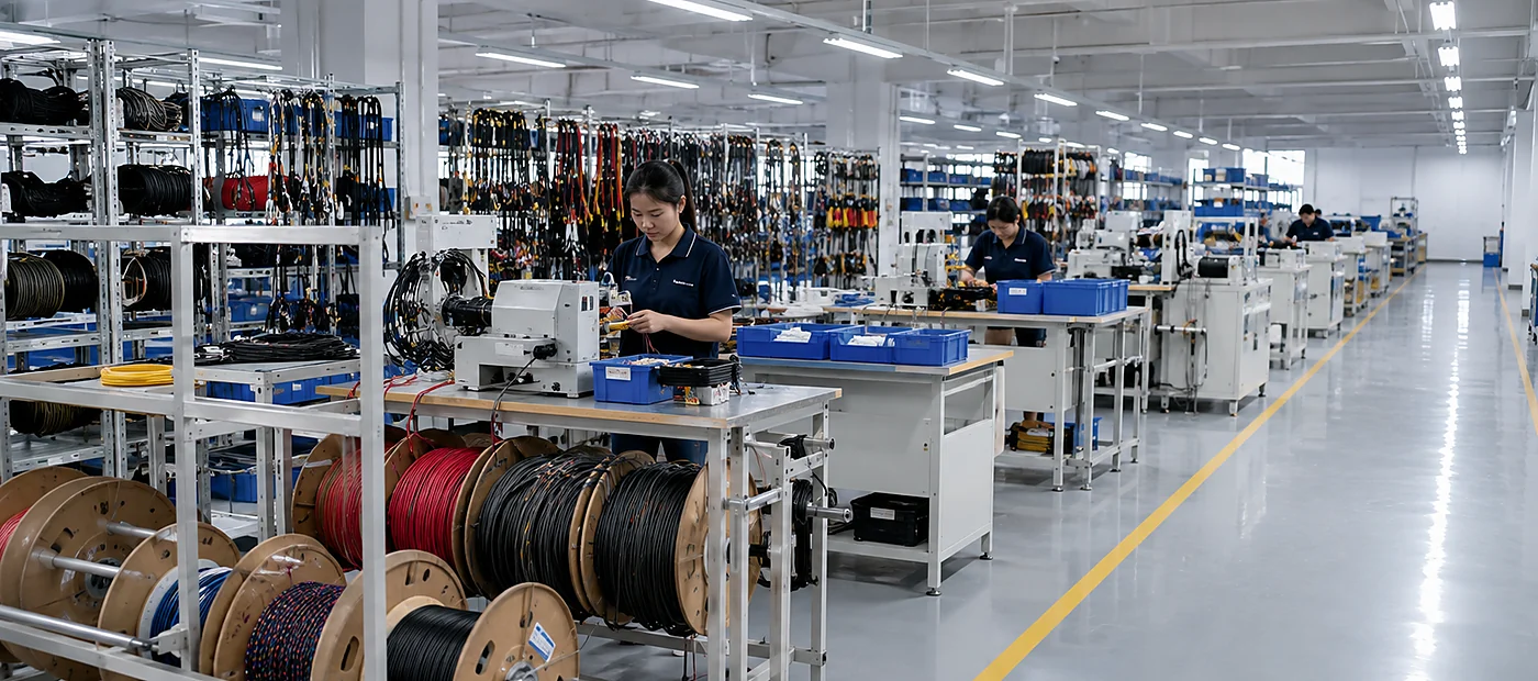 Wide wire harness assembly workshop