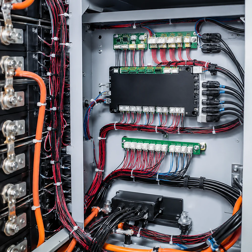 Battery management system collection wiring harness