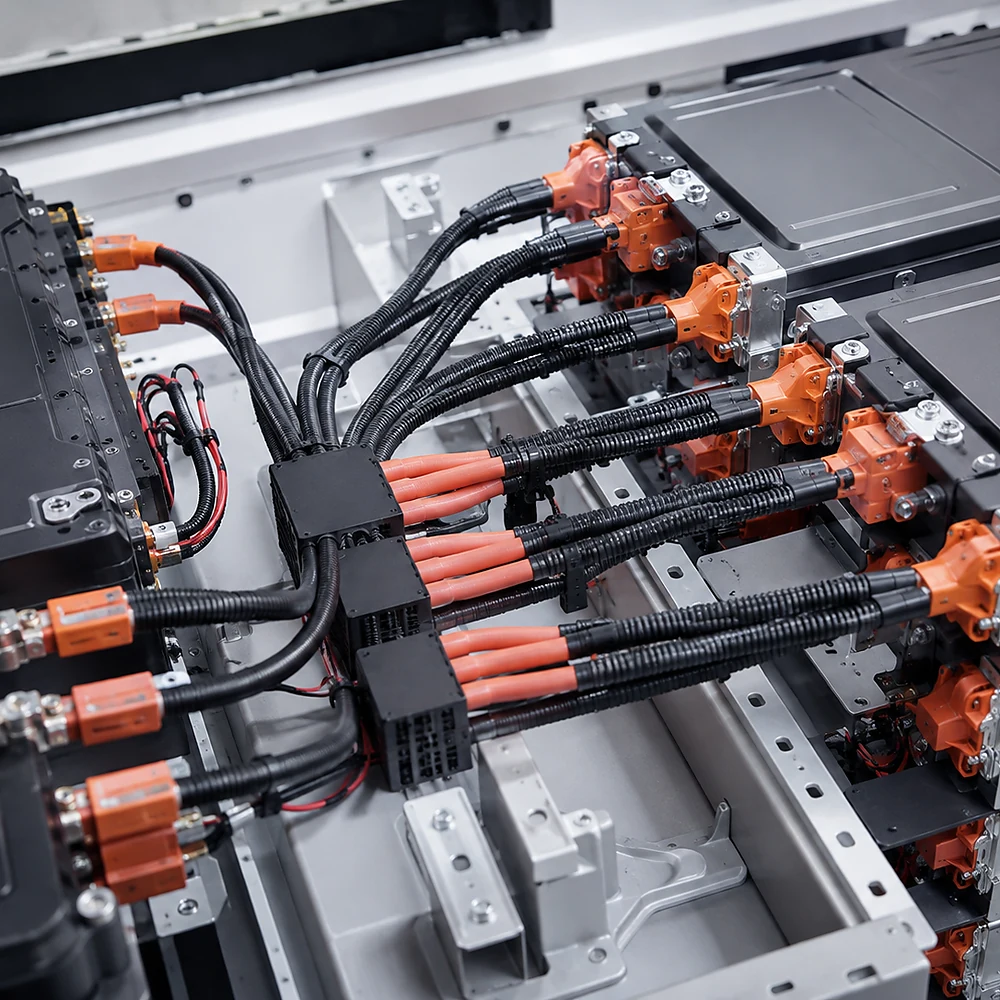 Multi-branch energy storage power wiring harness