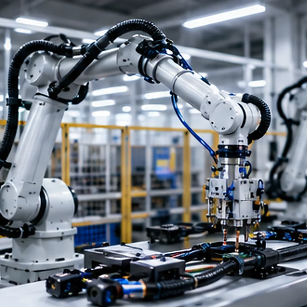 Robot arm and charging interface cable assembly