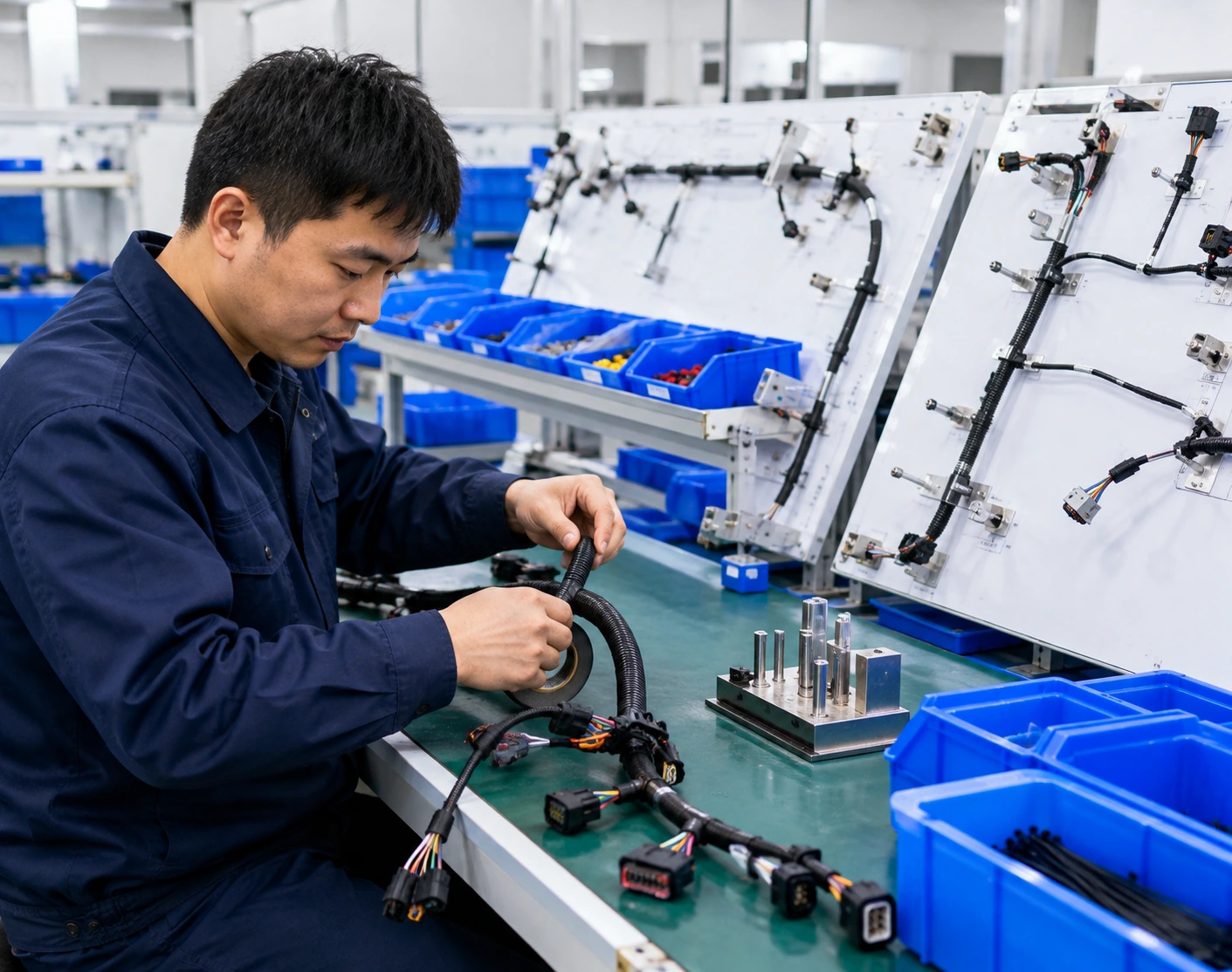 Automatic wire cutting stripping and crimping equipment
