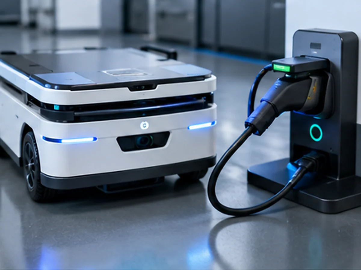 Mobile robot charging interface wiring harness