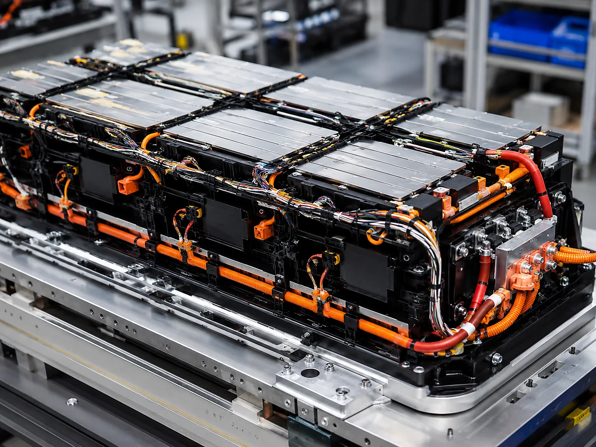 Battery module and pack assembly wiring harness