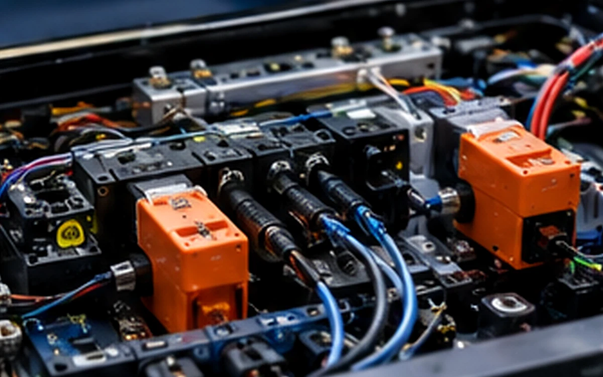 Power and communication module electronic wire harness